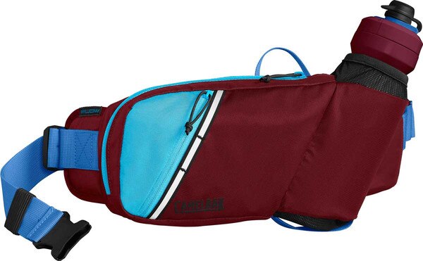 CamelBak Podium Flow Belt in Burgundy and Lake Blue